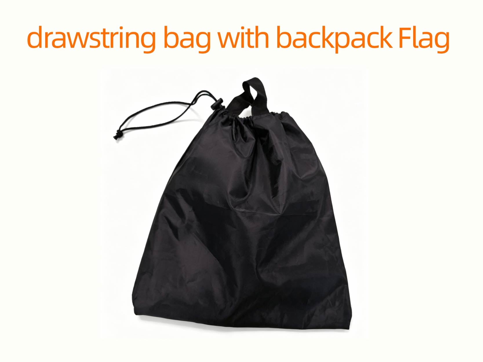 drawstring bag with backpack flag