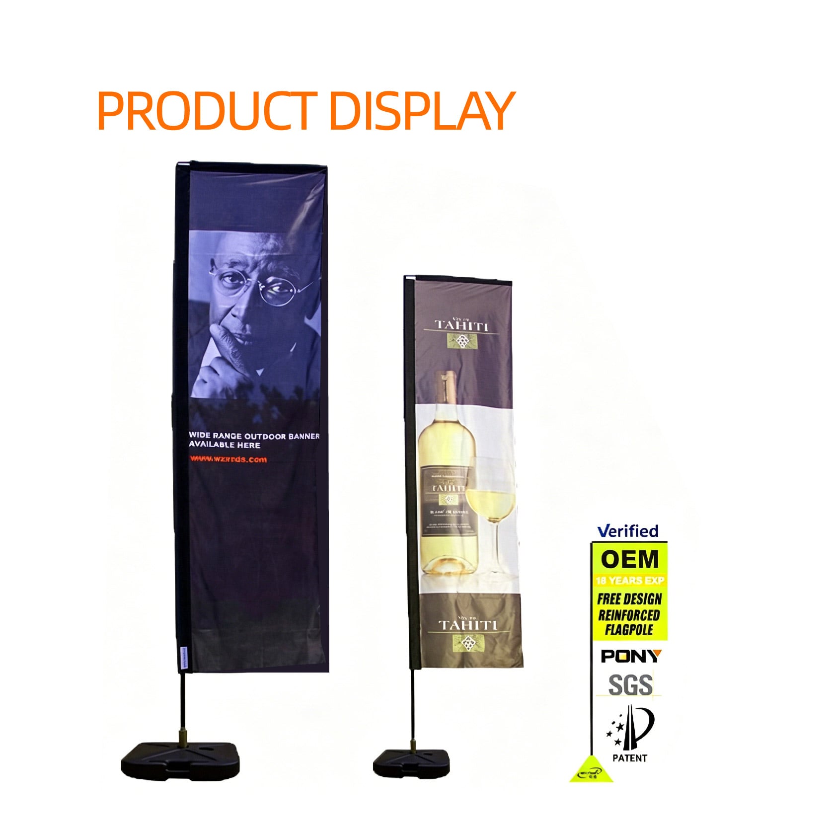 rectangle flag display for wzrods