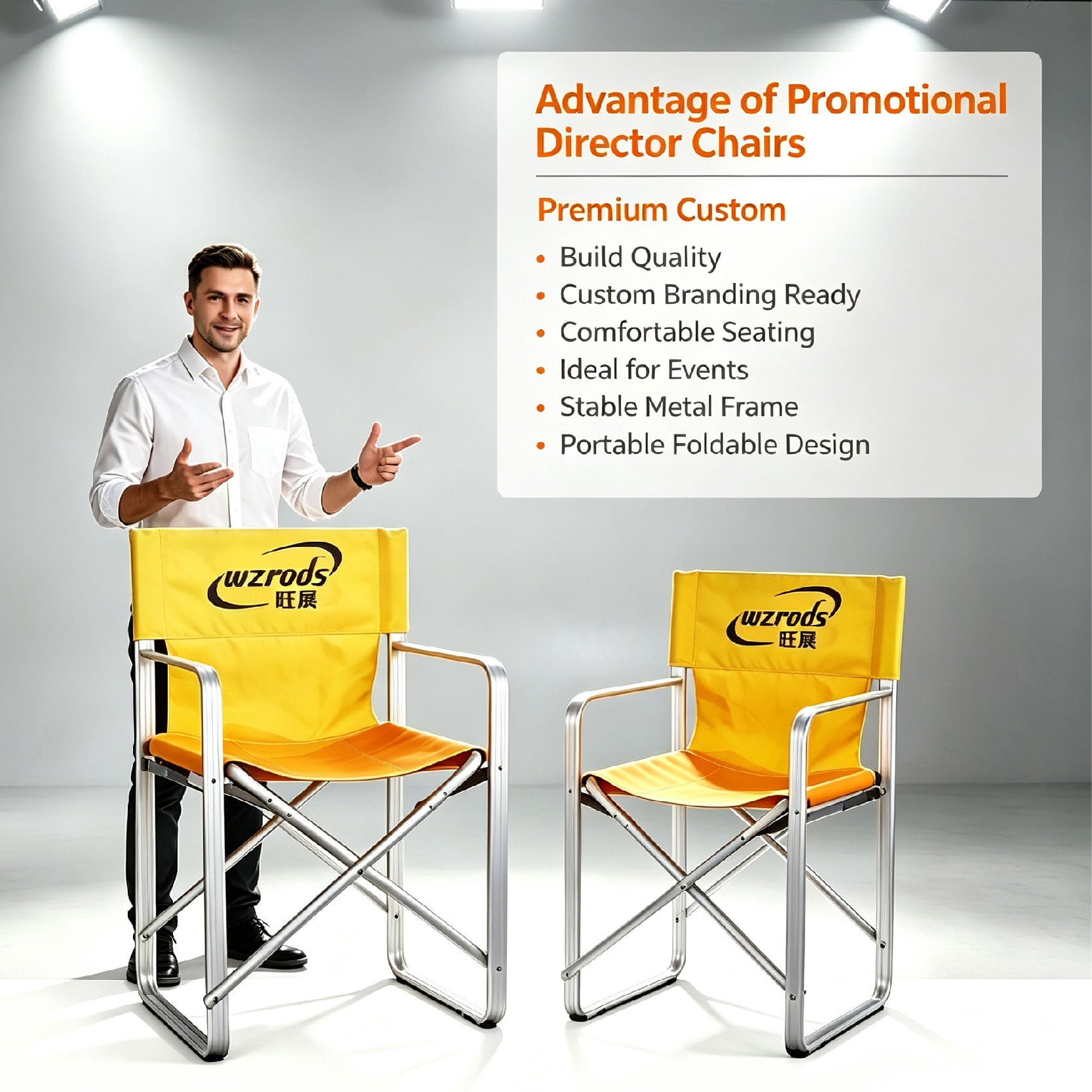 Wzrods advantages of promotional director chair