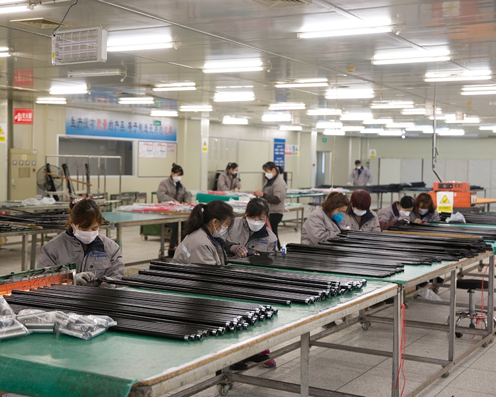 Pictures of the director chair assembly in the workshop