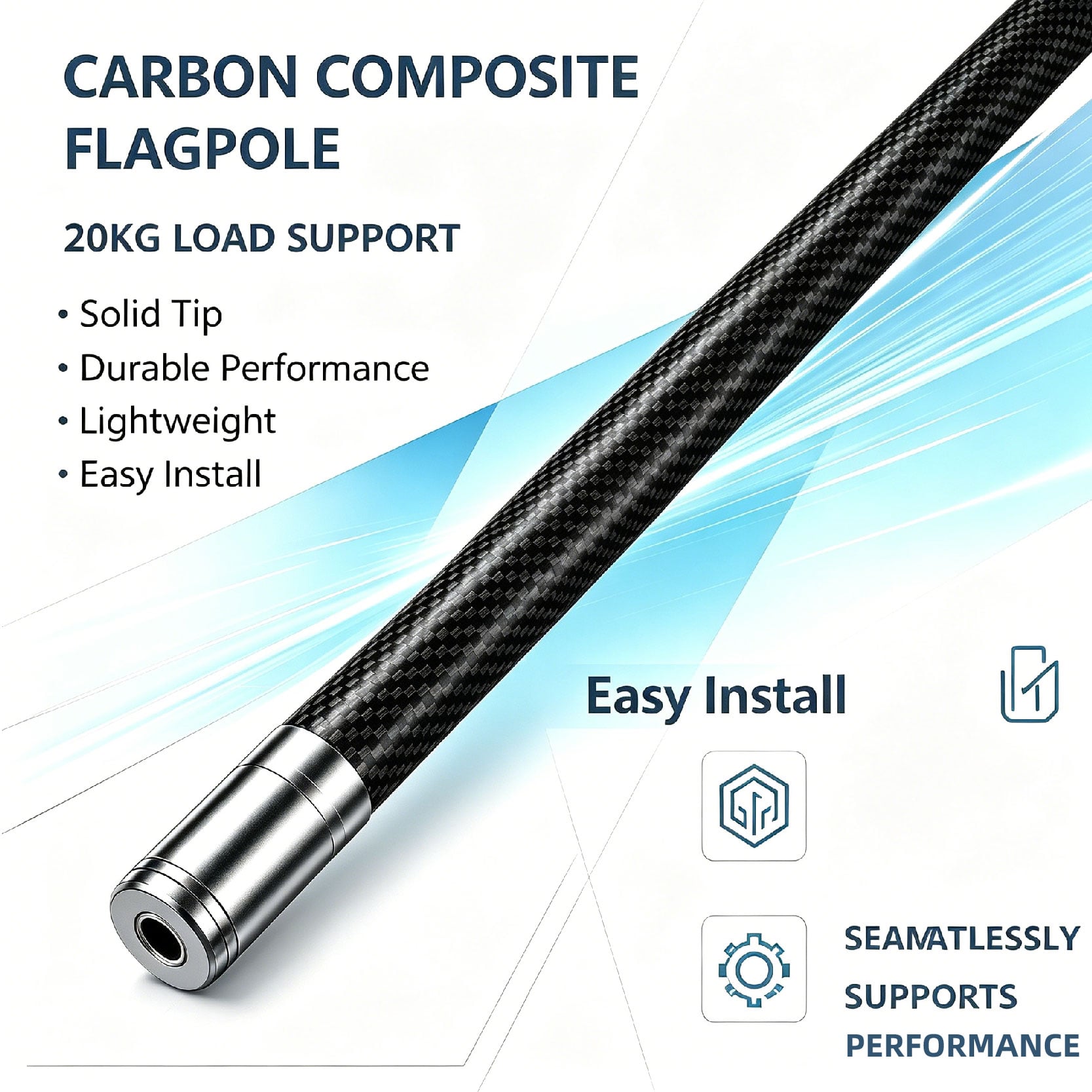 carbon composite flagpole advantages