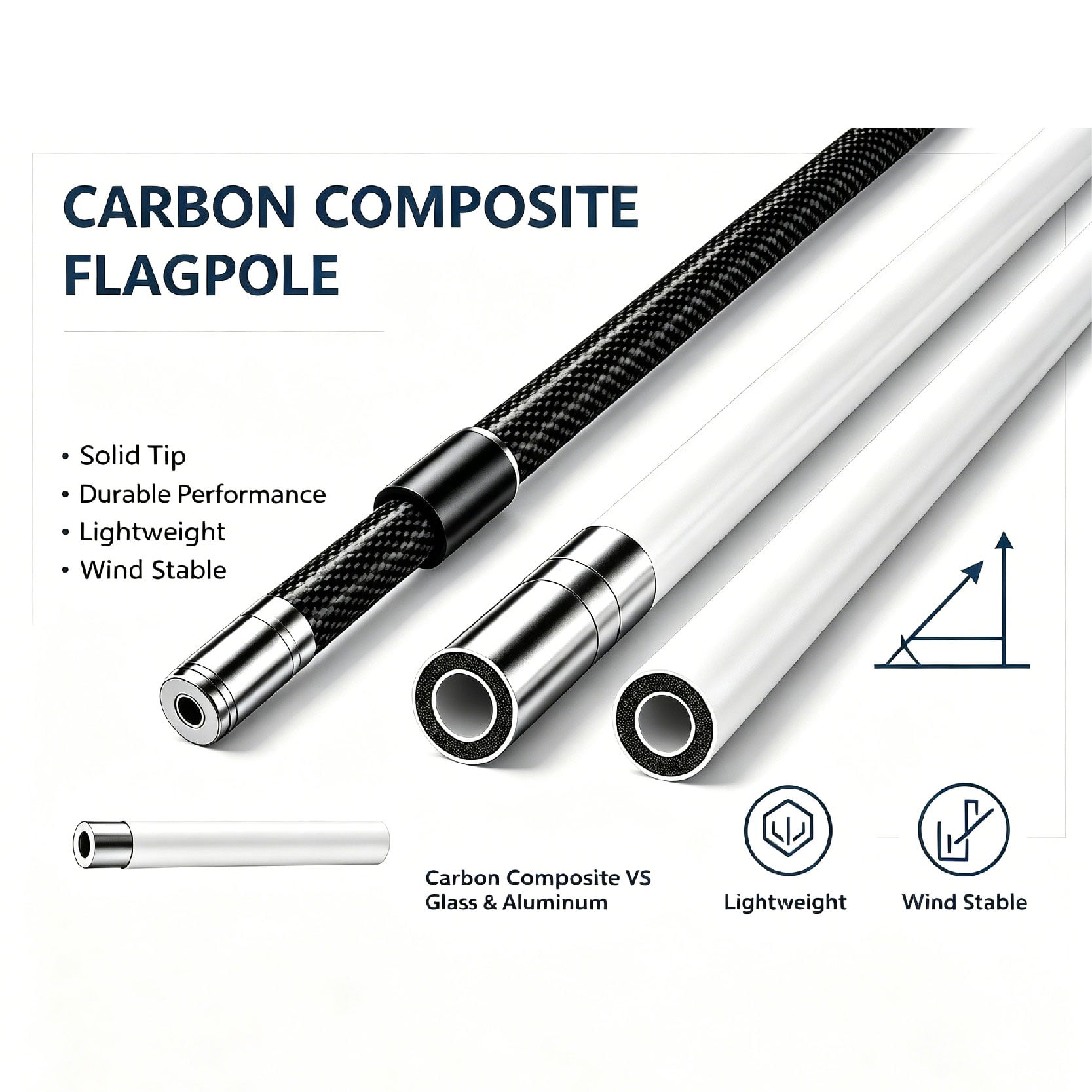 carbon composite flagpole advantages from wzrods