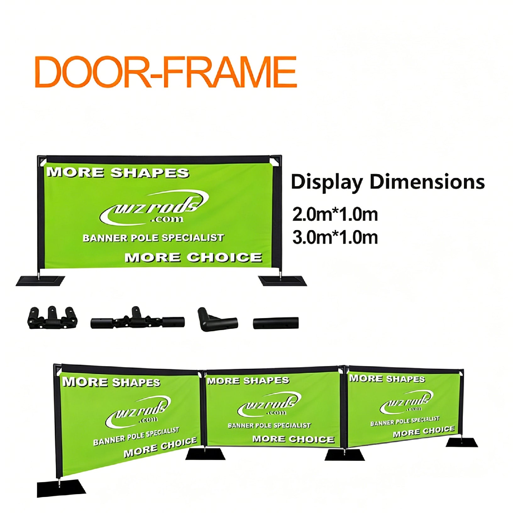 Wzrods door frame display dimensions