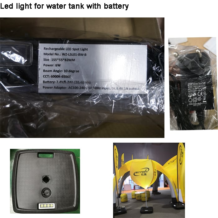 Wzrods led light for water tank with battery details and usage demonstration