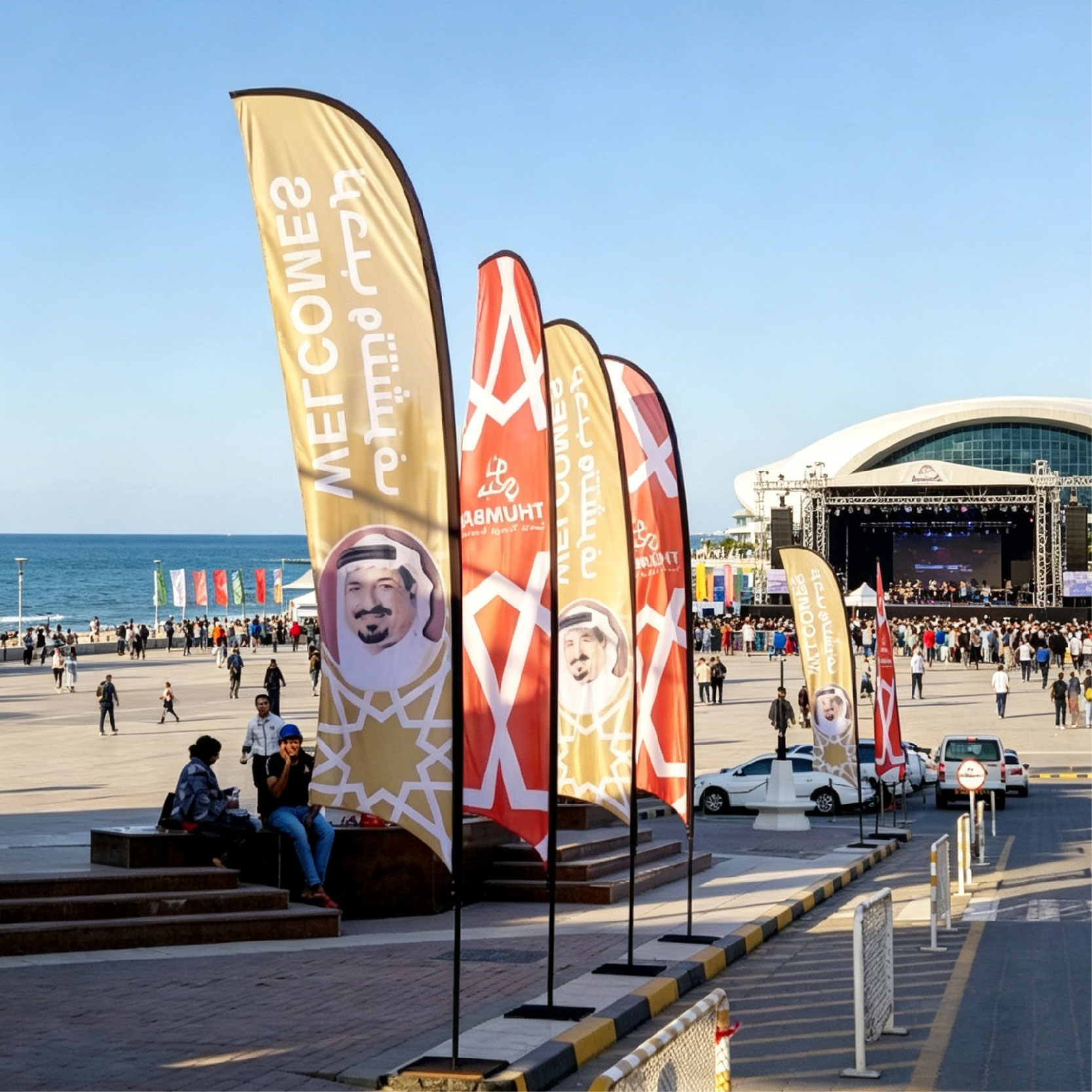 flying banners customizied products application