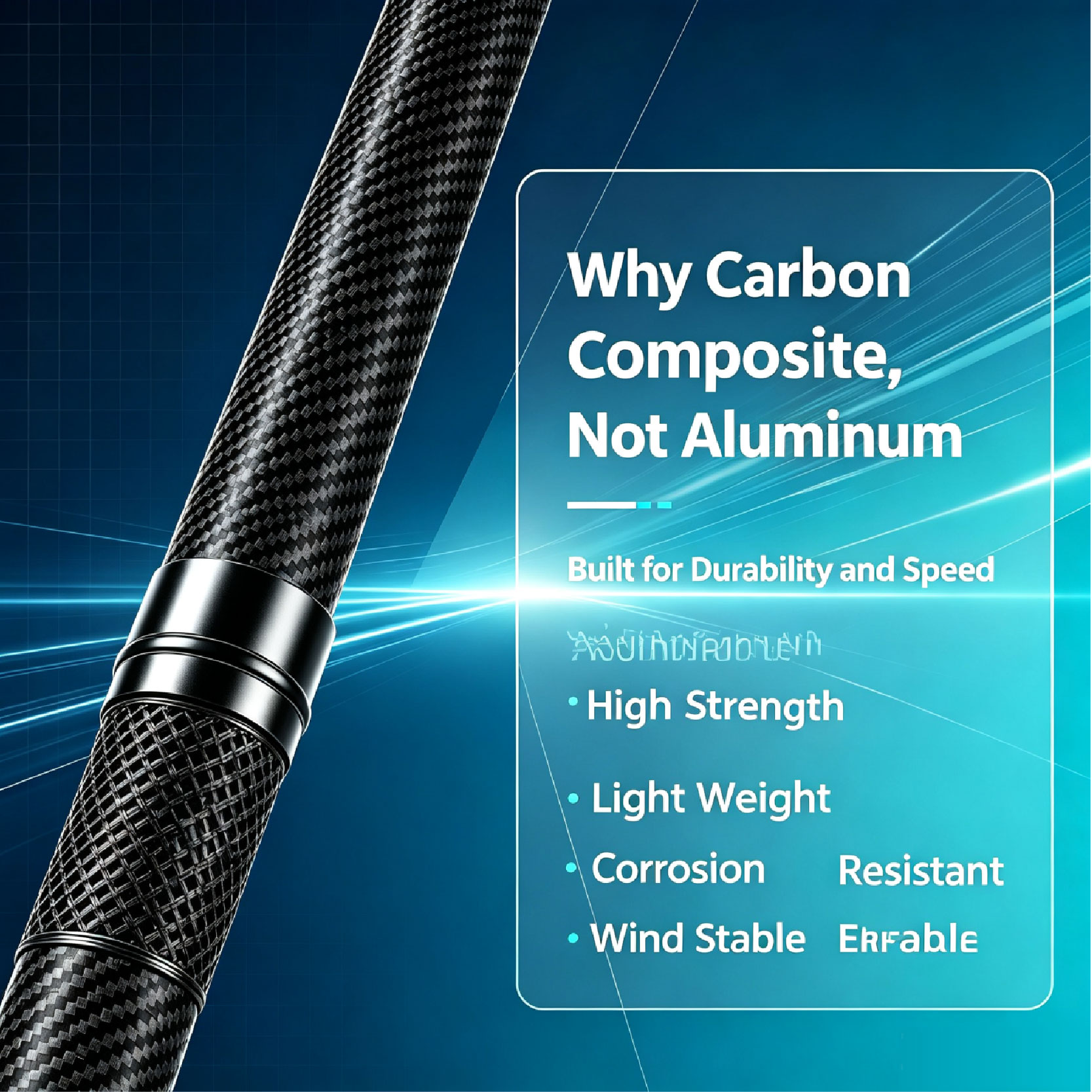 carbon composite poles advantage for WZRODS