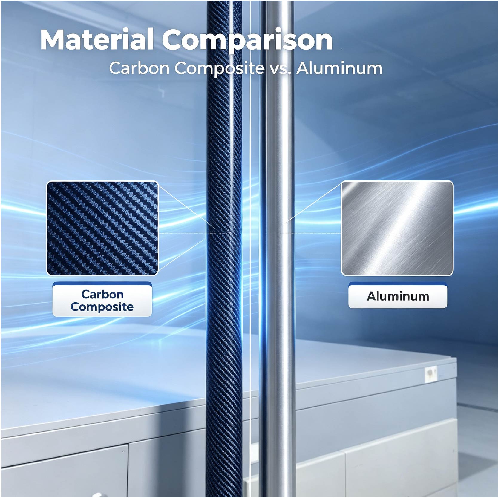 material comparison carbon composite vs aluminum