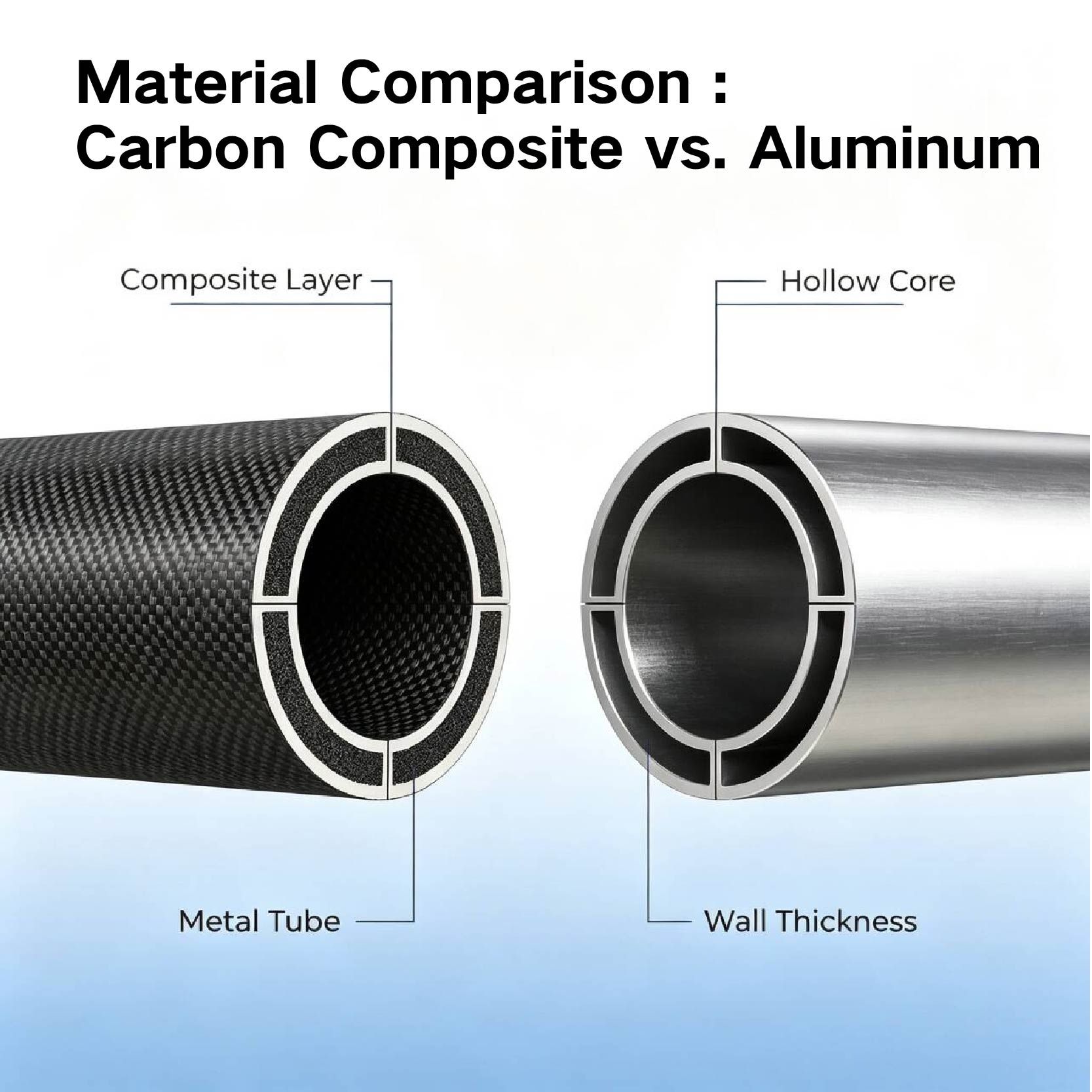 Carbon composite vs. aluminum