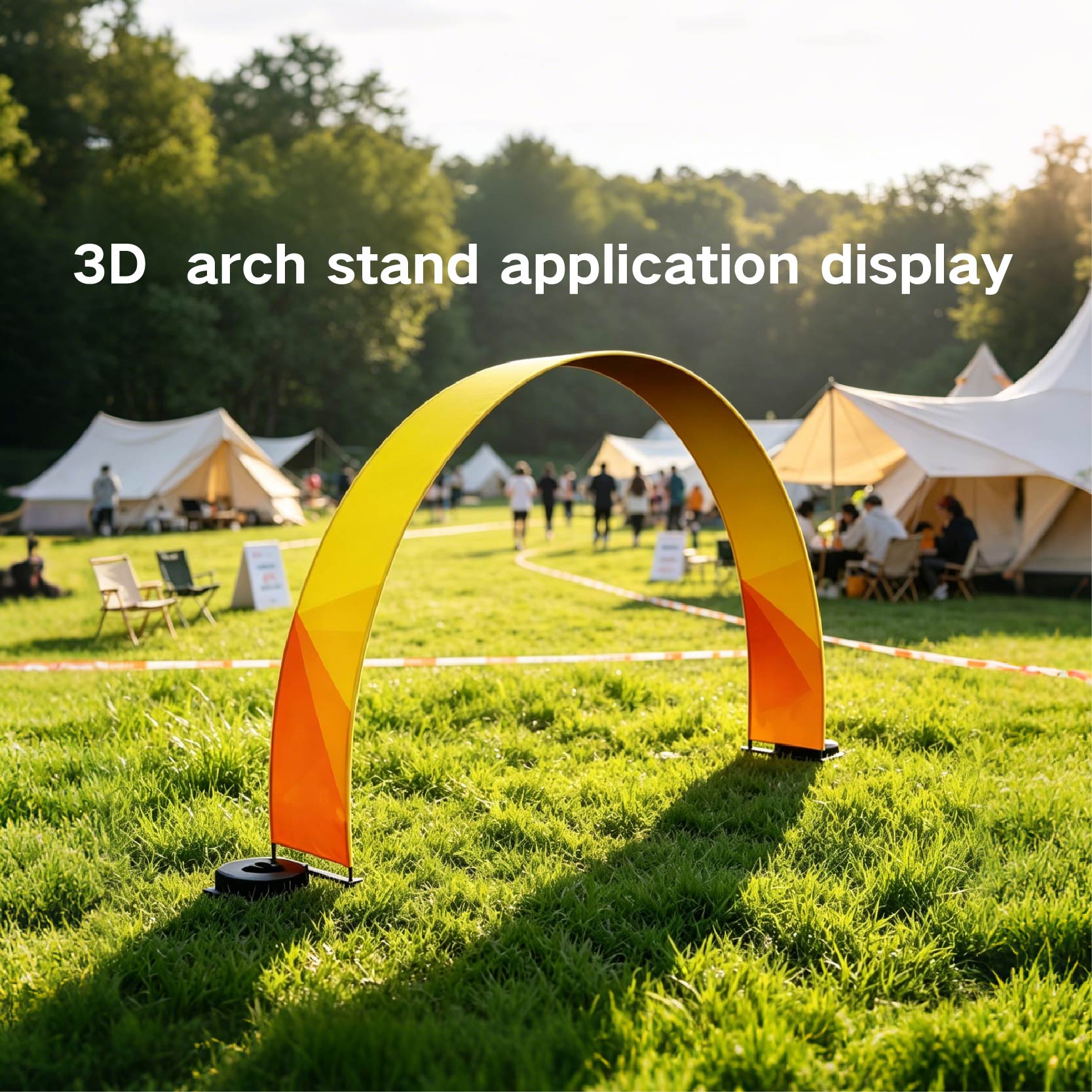 3D arch stand application display