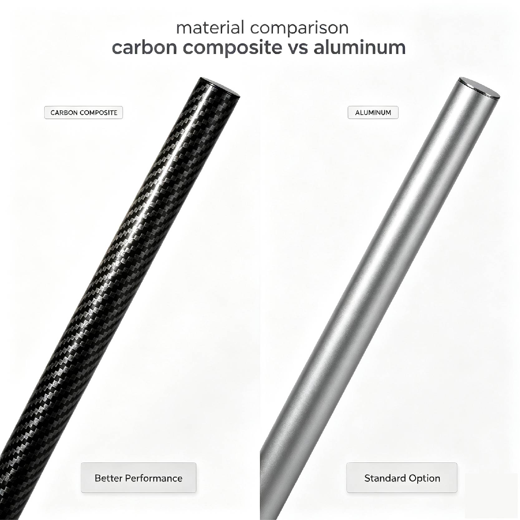 Mateial comparison: Carbon Composite vs. Aluminum