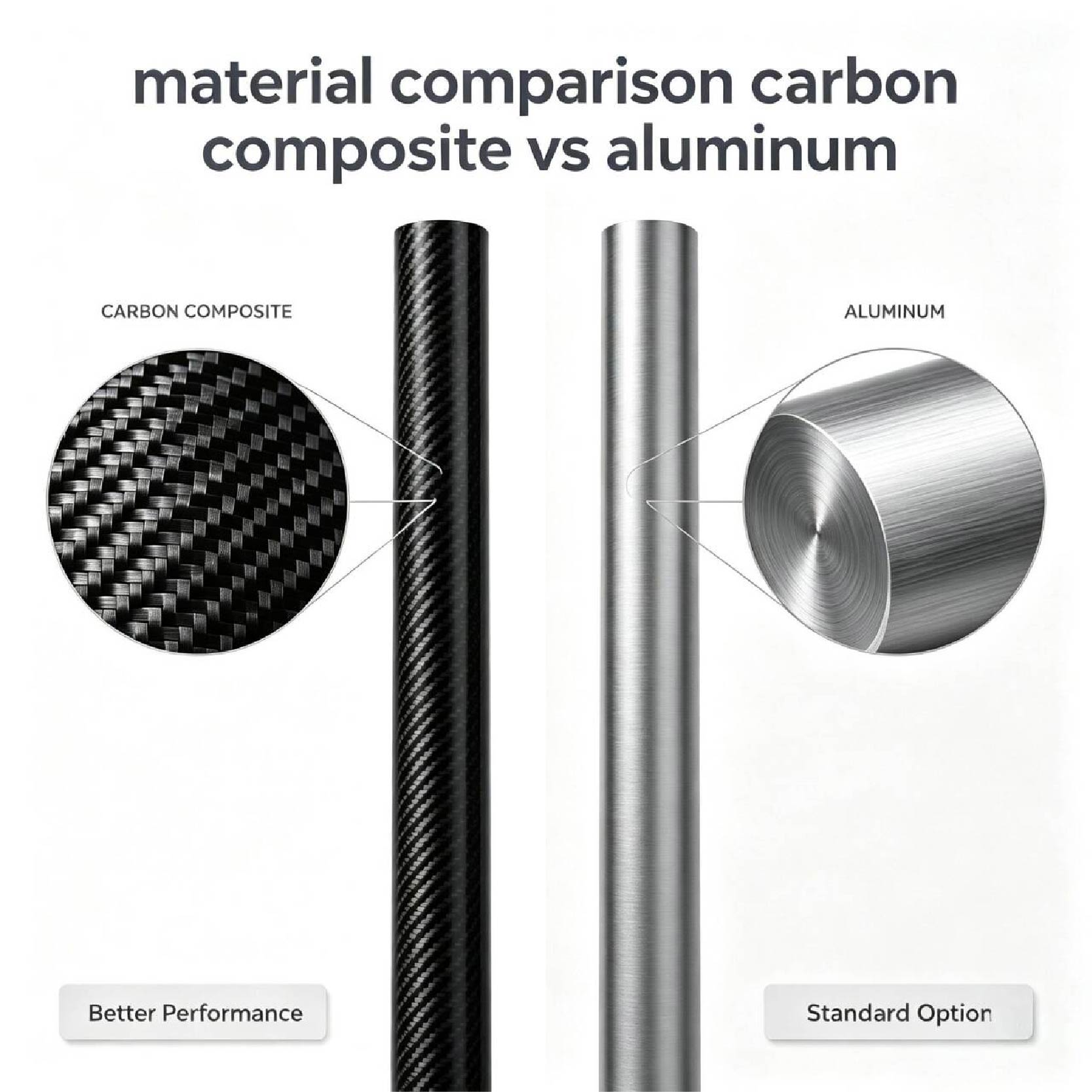 Marterial comparison : Carbon Composite vs. Aluminum