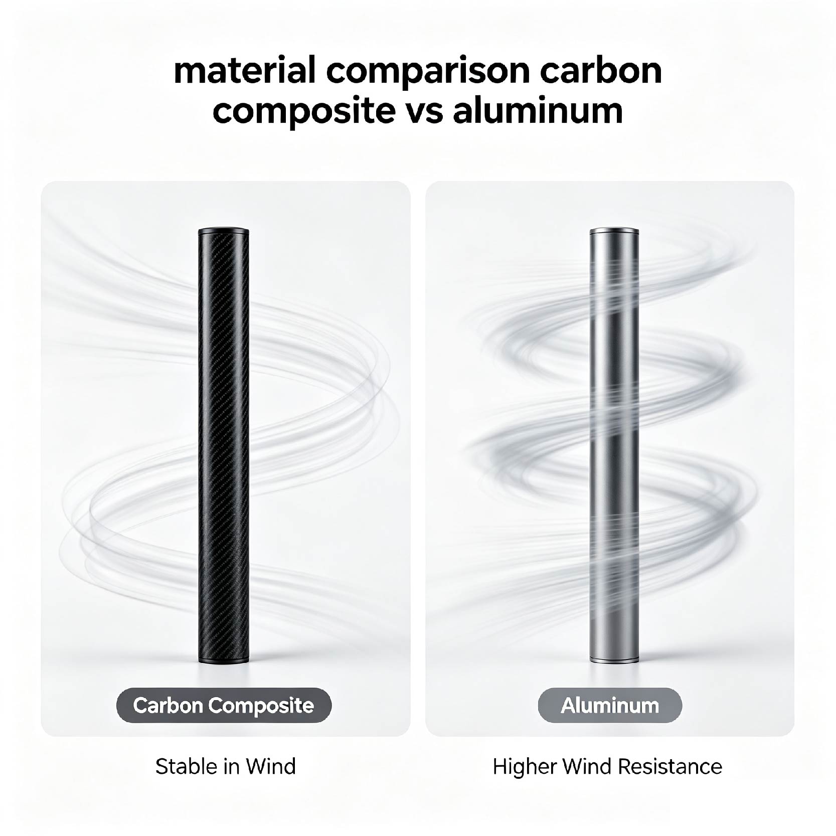 Material Comparison:Carbon Composite vs. Aluminum & Fiberglass Flagpole