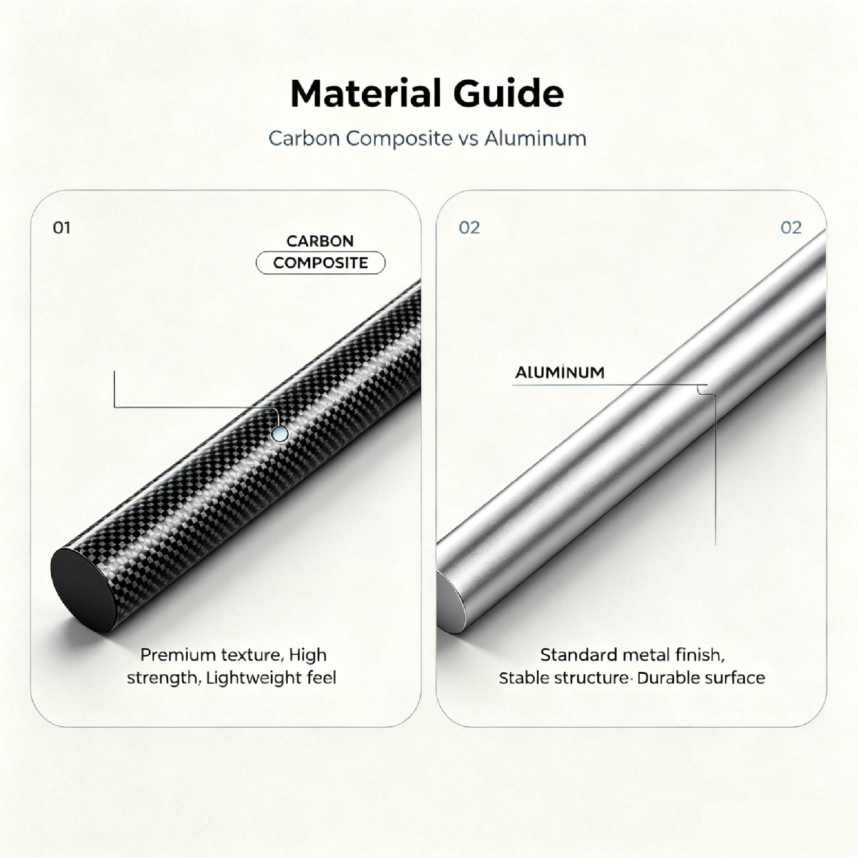 Pole Material Comparison: Carbon  Composite vs. Aluminum