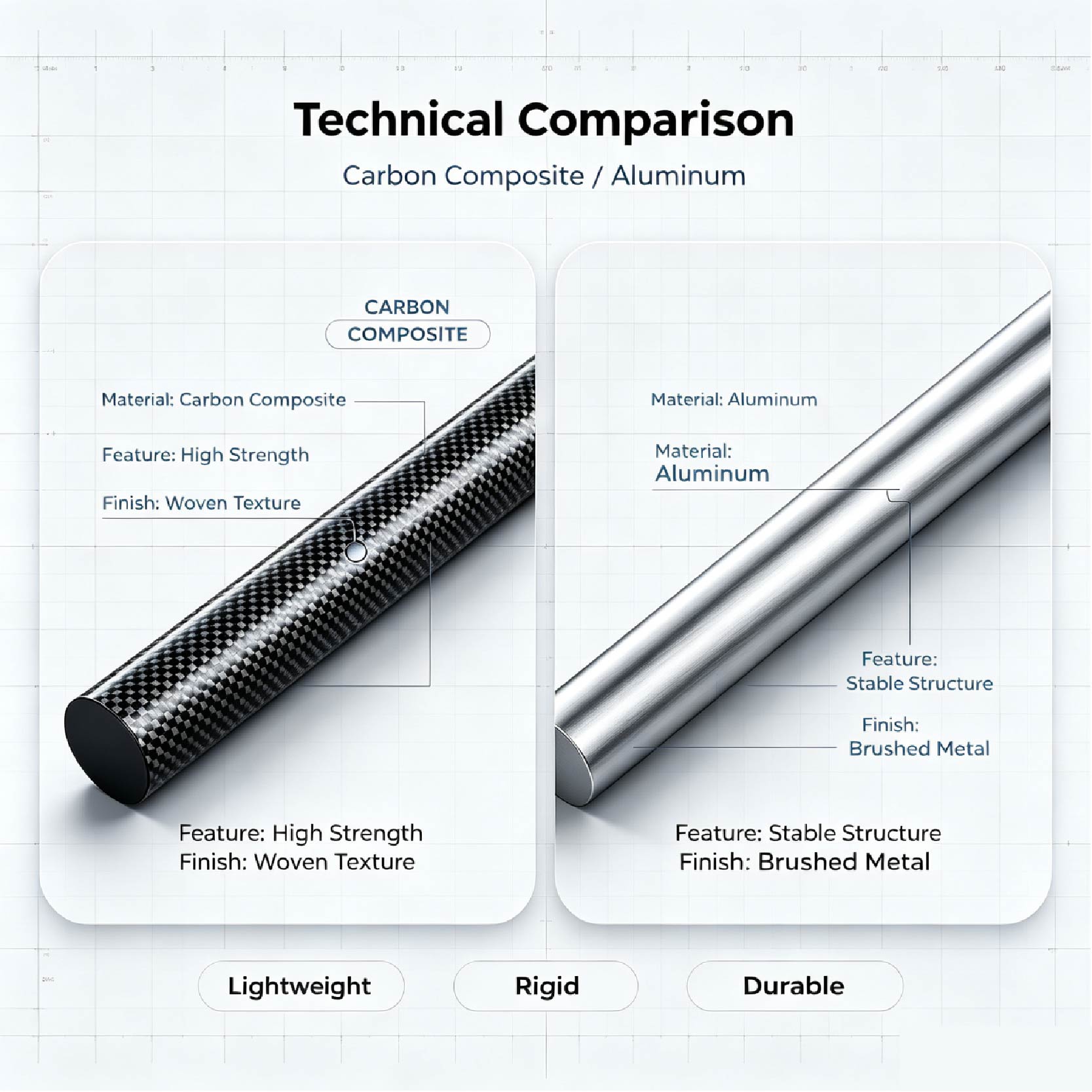 Product Comparison: Carbon Composite vs. Aluminum Flag