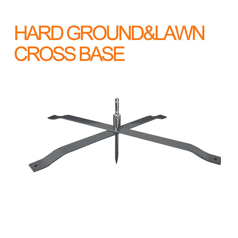 Hard ground & lawn cross base