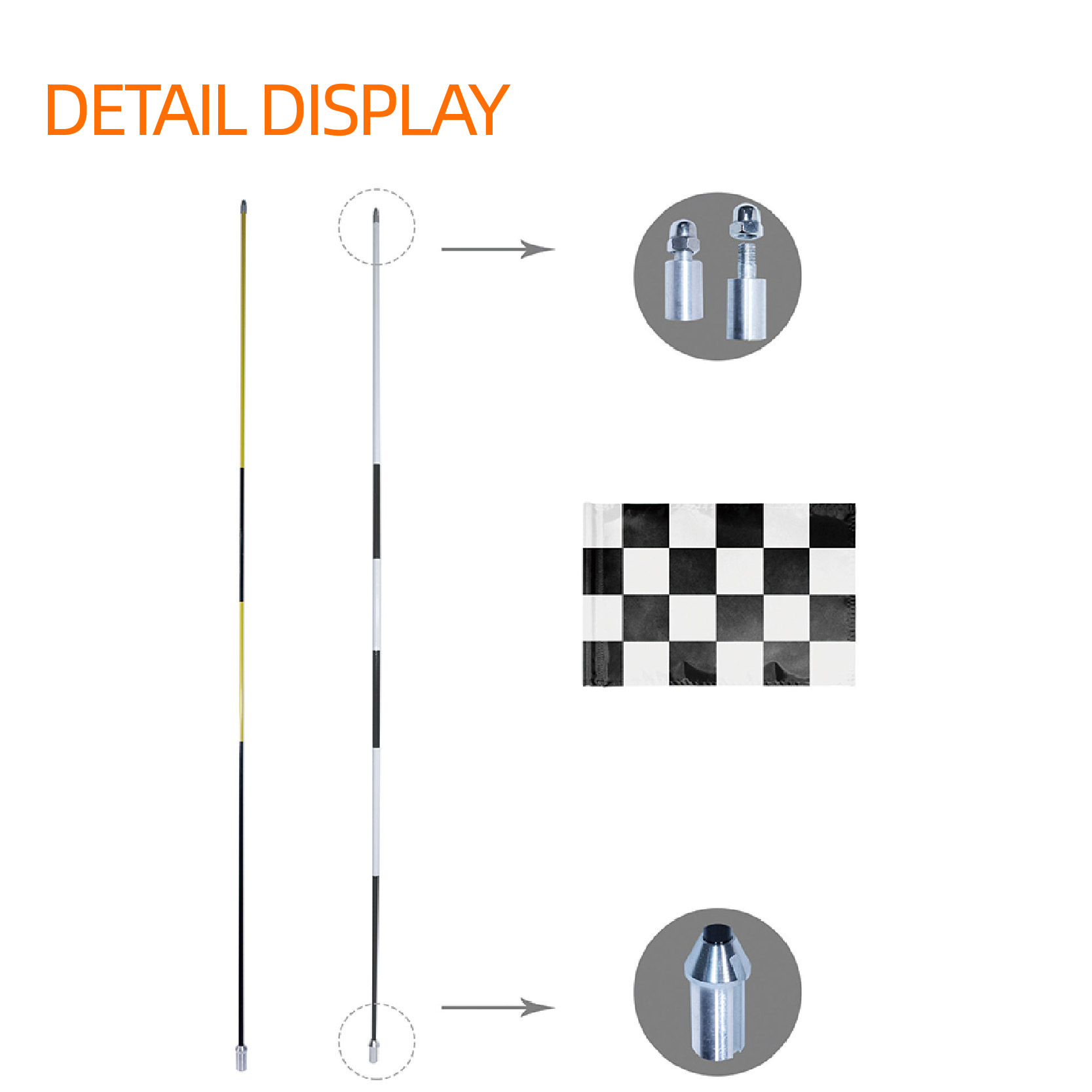 Golf flag pins