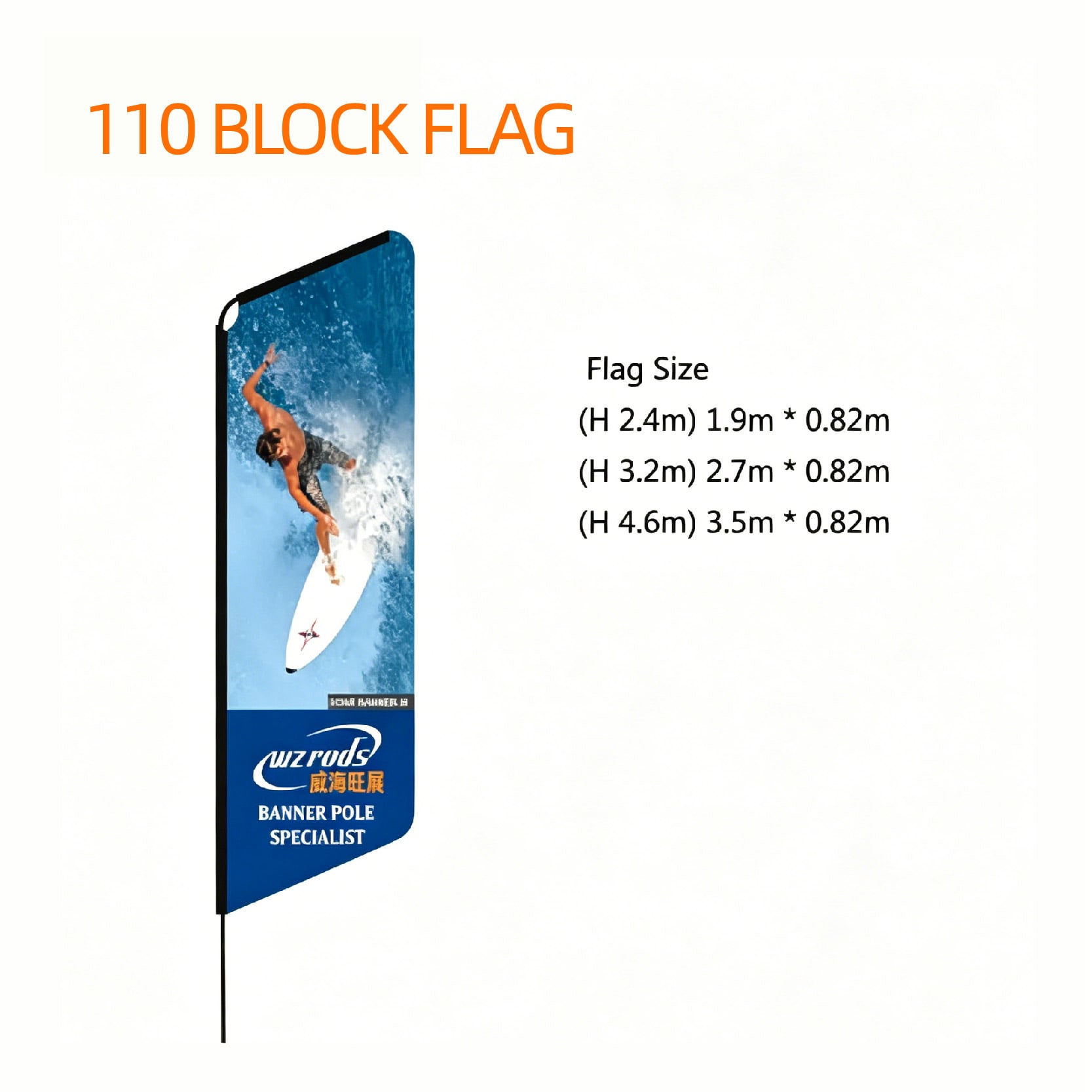 110° H banner